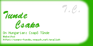 tunde csapo business card